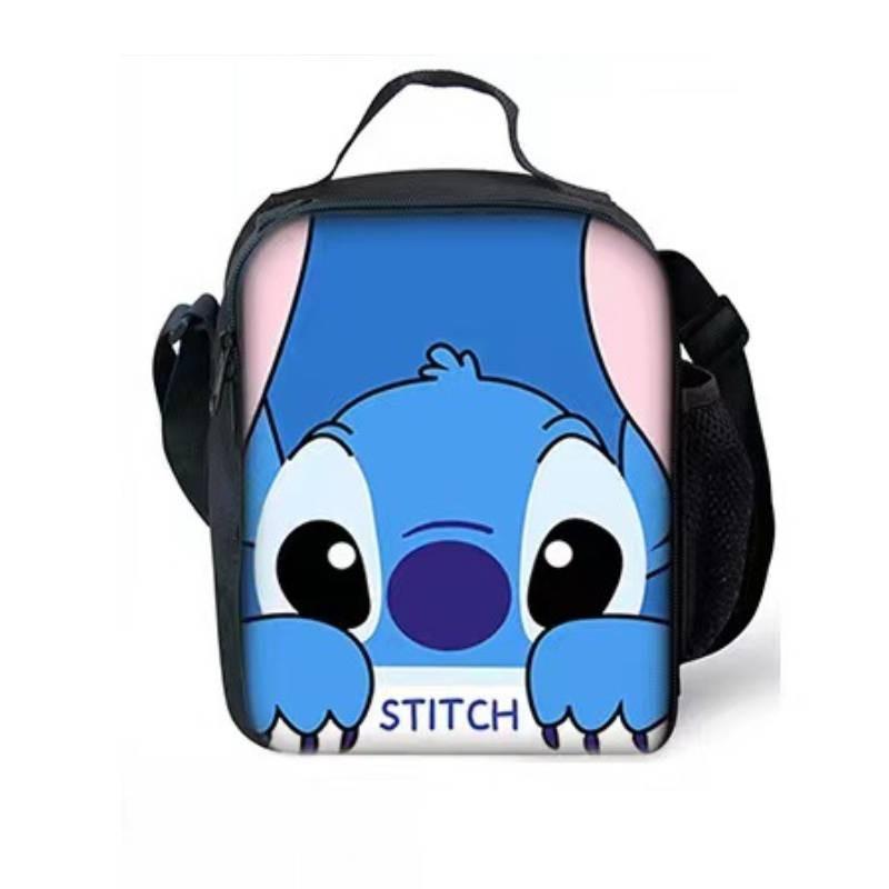 Stitch Lunch Bag With Polyester Material For School Daily Use And Lightweight Carrying