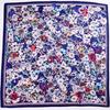 Ladies Daisy Large Square Scarves  New 90*90cm Spring Autumn Matt Satin Scarves Fashion Accessories Navy Blue Silk Scarf