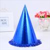 18Pcs Party Cone Hats Glittering Tassel Edge Hard Paper Elastic Band Comfortable Birthday Hats for Adults Festival