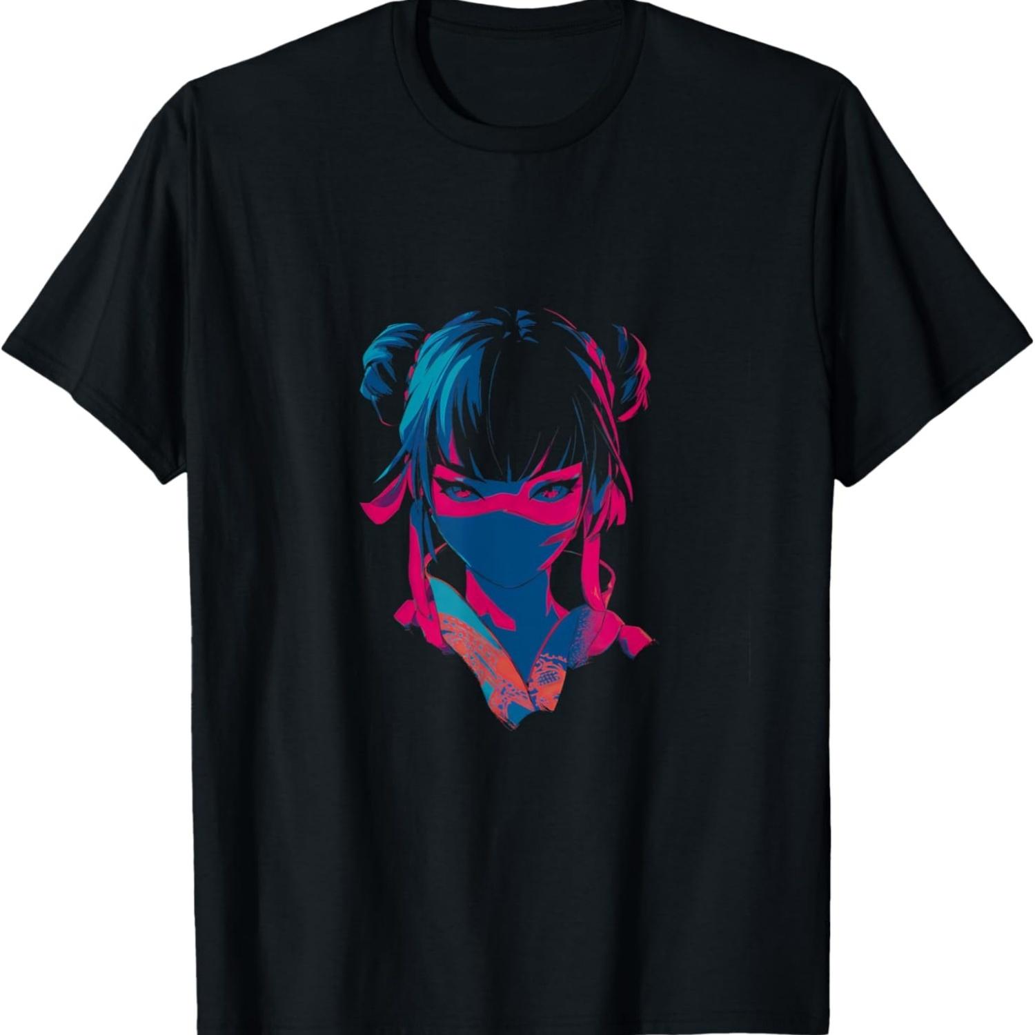 Cyberpunk Anime Girl X T-Shirt S