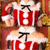Clearstone Coffret Charm Cosplay Christmas Tight Santa Costume for Red Women,