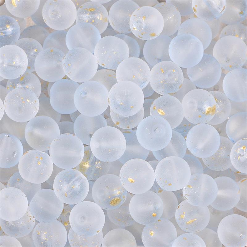 Jelly Beads Half Sugar Bubble Gold Powder Double Patchwork Glass Glass Beaded Bracelet Loose Beads DIY Handmade Materials