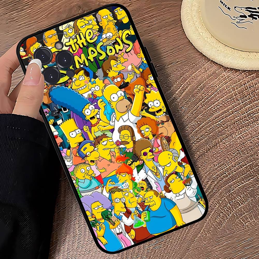Funny Cartoon S-Simpsons Phone Case For IPhone 14 Plus 13 Mini 11 16 15 17 Pro Max Protection Shockproof