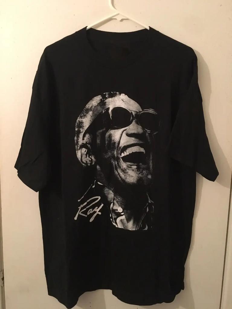 Face Legend Ray Charles Short Sleeve Black Unisex T-shirt