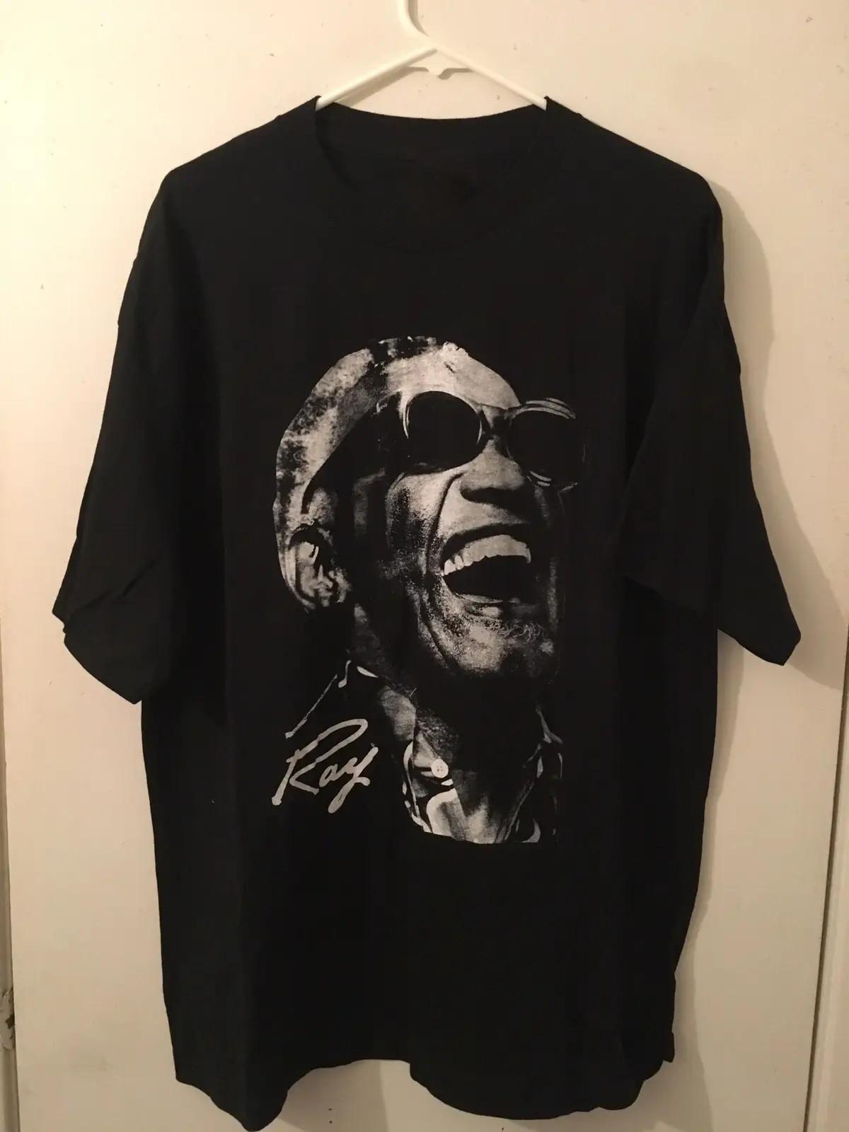 

26 Face Legend Ray Charles Short Sleeve Black Unisex T-shirt TMB2045 Unisex T-Shirt M