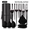Schwarzes Make-up-Pinsel-Set Professionell Superweiche Detailbürste Rougepinsel Foundation Concealer Lidschattenpinsel Damen Schönheitswerkzeug