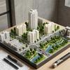 ABS 1:800 Scale Architectural Building Miniature Model for Railway Train Layout, Teaching Displays and Desktop Model Presentation
