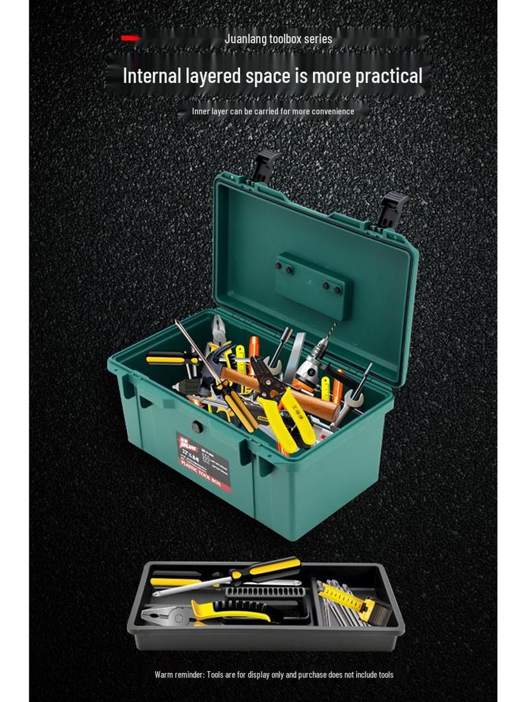 Multifunctional Large Industrial-Grade Toolbox for Home and Car