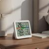 Indoor Thermometer Hygrometer Clock Display Digital Temperature Humidity Multi Function