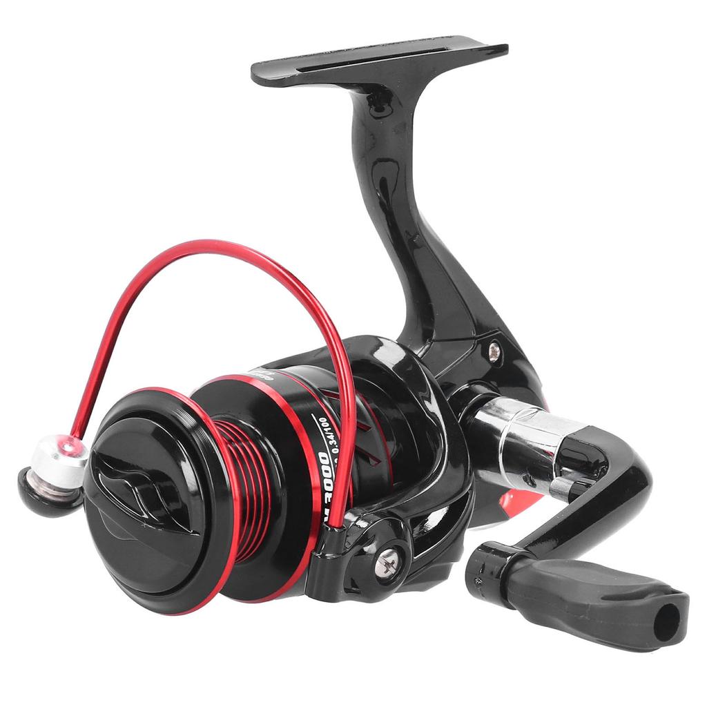 Metal Spinning Wheel Spool Sea Rod Lure Rock Fishing Long Shot Reel Tackle Black RedDM3000