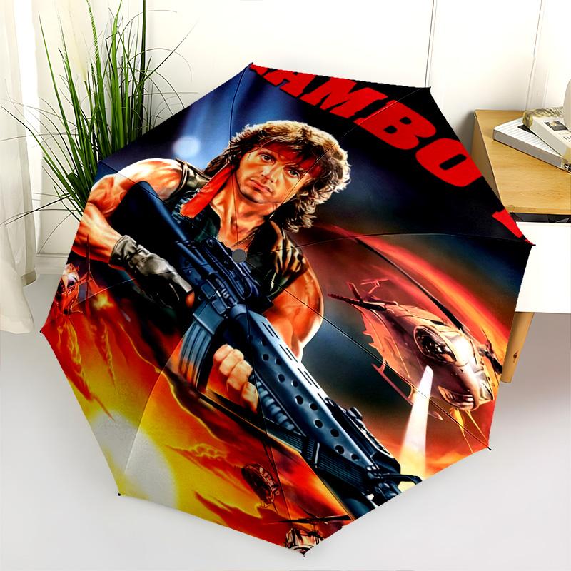Rambo Last Blood Folding Umbrella Umbrella Suitable For All Seasons Light Printing Gift