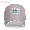Baseball Cap Sweden EST Stockholm Capital Unisex Women Unisex Hip Hop Sandwich Caps Snapback Golf Hat Fishing