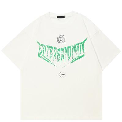 Streetwear Letters Graphic Czarny T-shirt Bawełniany Unisex Topy Koszulki Lato Krótkie Rękawy T-shirt