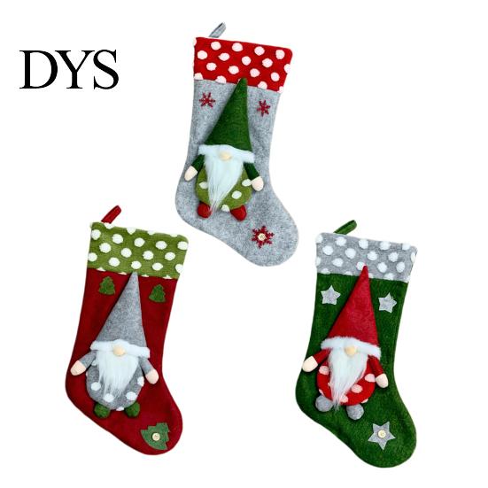 Festive Candy Holders for Kids Christmas Stocking, 18.5 Inch Nordic Gnome Large Felt Stockings, Plush Stockings Holiday Fireplace Hanging Decoration