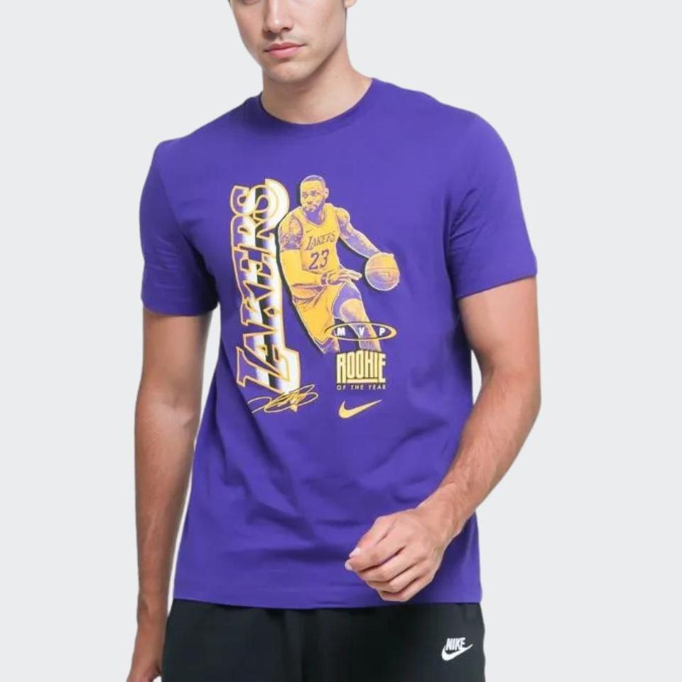 Nike x NBA LeBron James Select Series Graphic Print Casual Sports Short Sleeve T-Shirt Men Tops Purple DH3717-547
