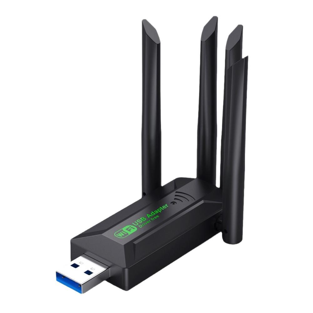 

4 Antenna Dual Band WiFi USB Adapter USB Interface Wireless Network Card High-Speed Internet чорний