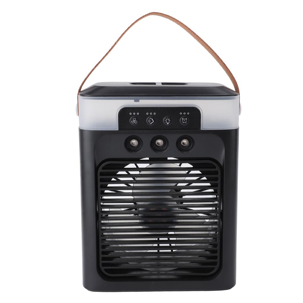 Portable Misting Fan 400ml Water Tank USB Desktop Essential Oil Aromatherapy Air Cooling Fan for Office Bedroom Black