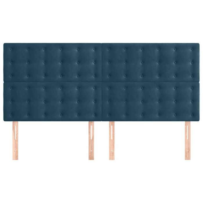 Maison Exclusive - Dark Blue Headboard 180 X 5 X 118/128 Cm Velvet