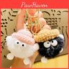 Colorful Fuzzy Yarn Hat Keychain Cute Plush Ideal For New Year Party Gifts