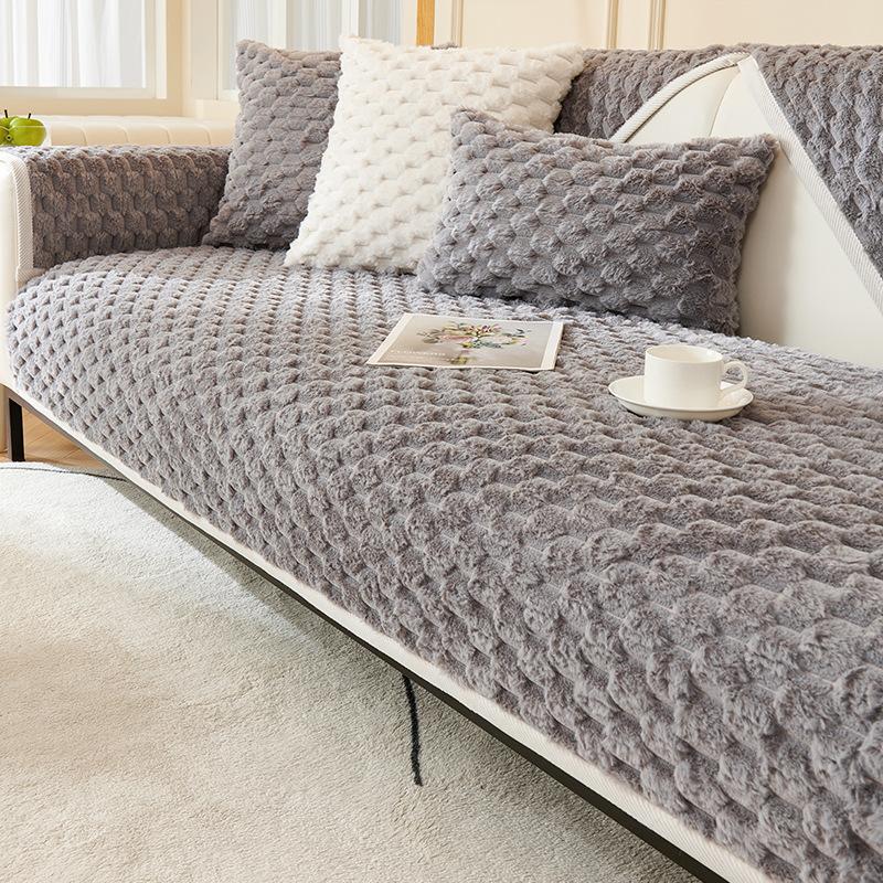 Winter Plush Sofa Cushion Thickened Warm Non-Slip Sofa Cover All-Inclusive Universal Sofa Towel Full Cover Cloth