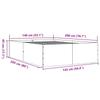 White Bed Frame 140 X 200 Cm Particleboard