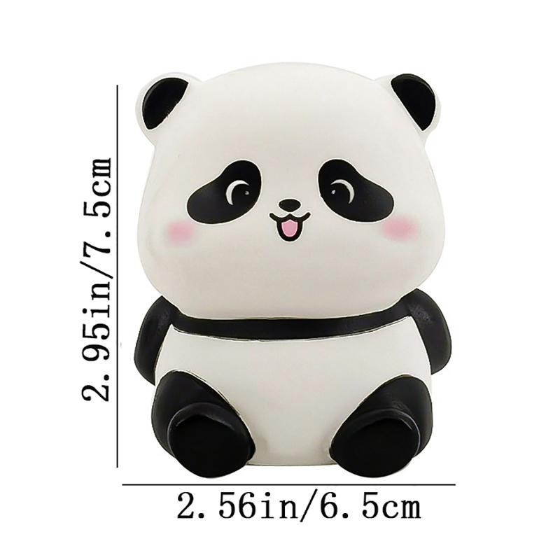 Panda LED Night Light Living Room Cute Panda Plastic Lamp Bedside Decor Creative Kids Night Light Birthday Gift Cake Decor