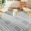 VidaXL Tapis d'extérieur gris Ø200 cm PP, tapis de jardin, tapis de sol, moquette de sol, carpette, tapis de patio, tapis 368570