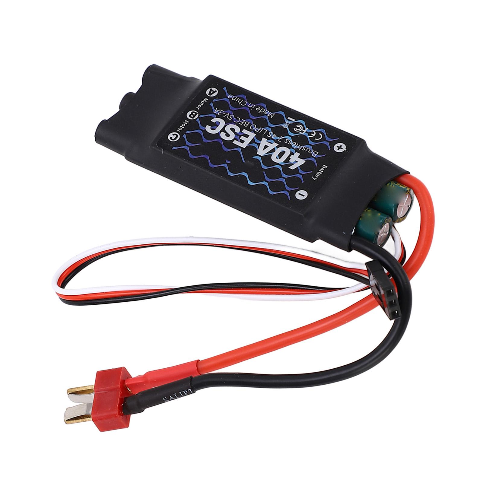 

40A Brushless ESC 24S 5V 3A BEC Electric Speed Controller with Male T Plug for RC Fixed Wing