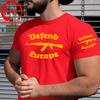 Vintage Distressed Defend Europe T Shirt Unisex Fashion Trendy Casual Clothing Stylish Tops Tee Shirt Leisure Tshirt Unisexs TShirt