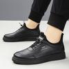 New fashionable versatile men's leather shoes casual shoes British business leather shoes breathable and lightweight casual leather shoes