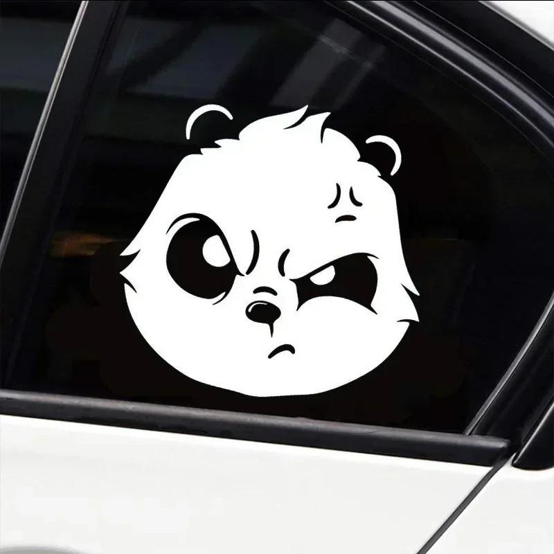 13x1m Angry Cute Panda Car Sticker Auto Body Bumper Windows Motorcycle Laptop Walls Vinyl Film Decal Car Tuning Accessories