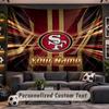 Wall Hanging Tapestry Custom NameSan Francisco 49ers Pattern Personalized Printed Fabric Wall Decor