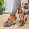 Scarpe con zeppa a bocca di pesce Sandali da donna Sandali con suola spessa