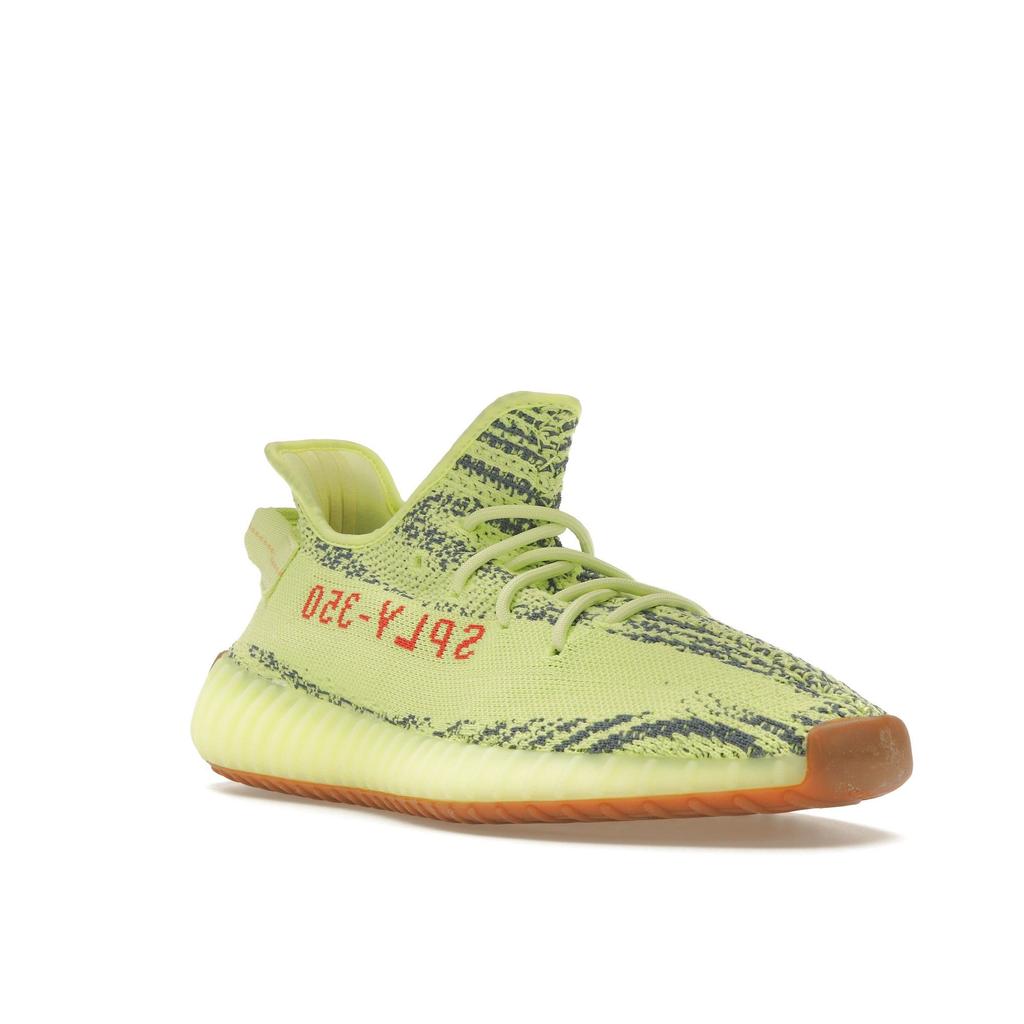 Adidas Yeezy Boost 350 V2 Semi Frozen Yellow Unisex Sneakers Raw-Steel Red B37572
