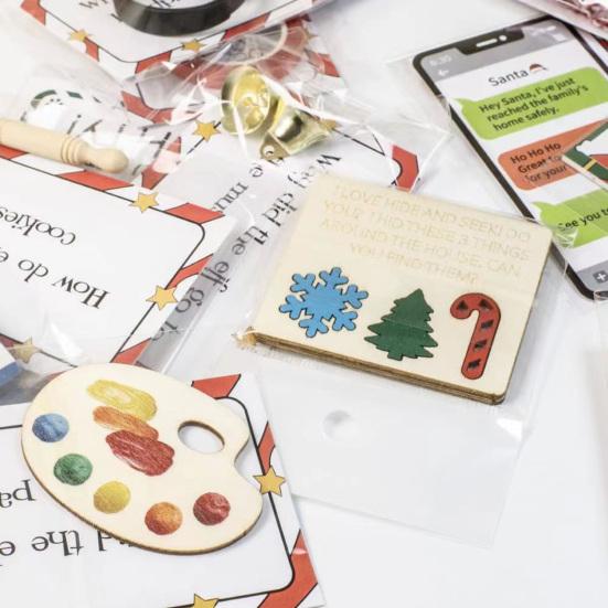 Sada vánočních skřítků 24 dní vánočních skřítků Příslušenství Zábavné skřítkové aktivity Kouzelné rekvizity Vánoční dárek pro odpočítávání pro párty