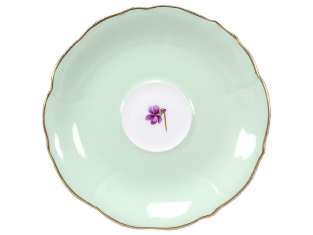 Okura Art China <Exclusive to Direct Stores> Hanasumire Series, 6th Edition "Violet" Flavored Teacup & Saucer, Coffee/Tea, Approx. 180cc, Made in Japa
