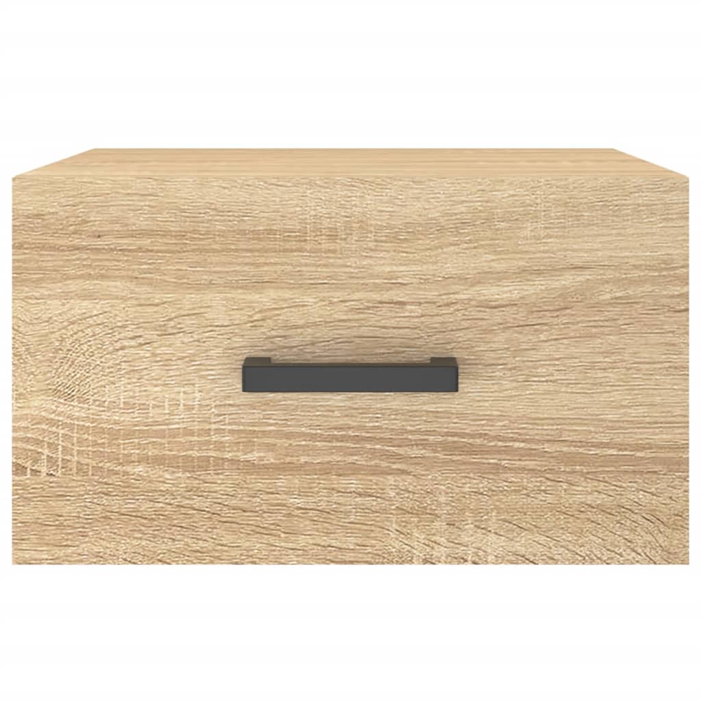 Wall Mounted Nightstand Sonoma Oak 35 x 35 x 20 cm