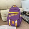 Schoolbag new Korean version ins high value fresh candy color letter backpack junior high school students simple and lightweight backpack
