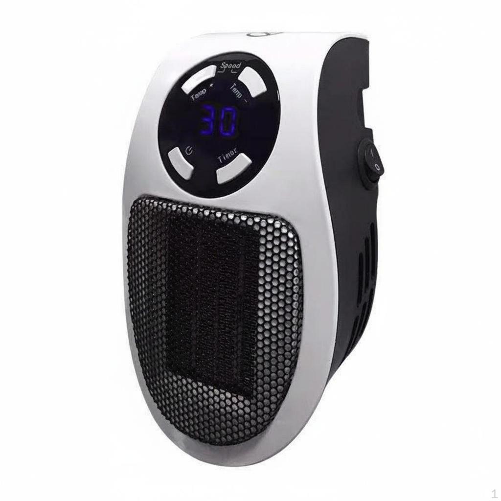 Small Electric Fan Heater Remote Control Portable Timer Function Heating Appliance