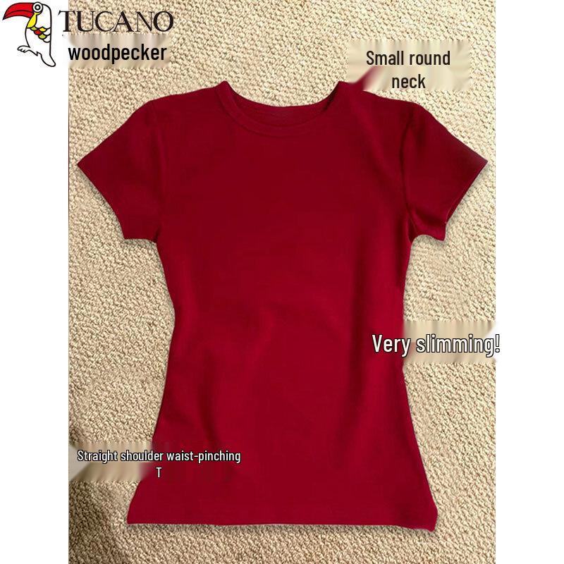 Women s Slim Fit Short Sleeve Waist-Cinching T-Shirt 2XL