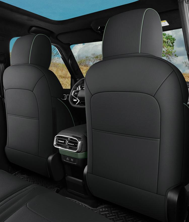 Traveler Car Seat Cushion Cover - Universal Fit, Full Leather, Four Seasons, New Model, for Five-Seat Cars