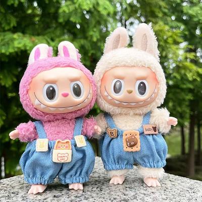Für 17cm Labubu Puppenkleidung Modekleidung Hoodies Puppenkleidung Hoodies Puppenzubehör Niedliche Dekoration Kleine Kleider