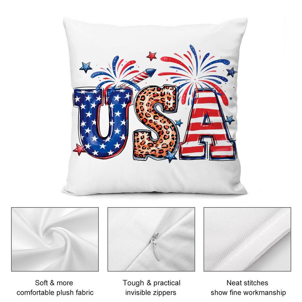 happy th Anniversary Cushion Cover Soft Plush Fabric DoubleSided Printed Cushion Covers for All Seasons Modern Home Decor