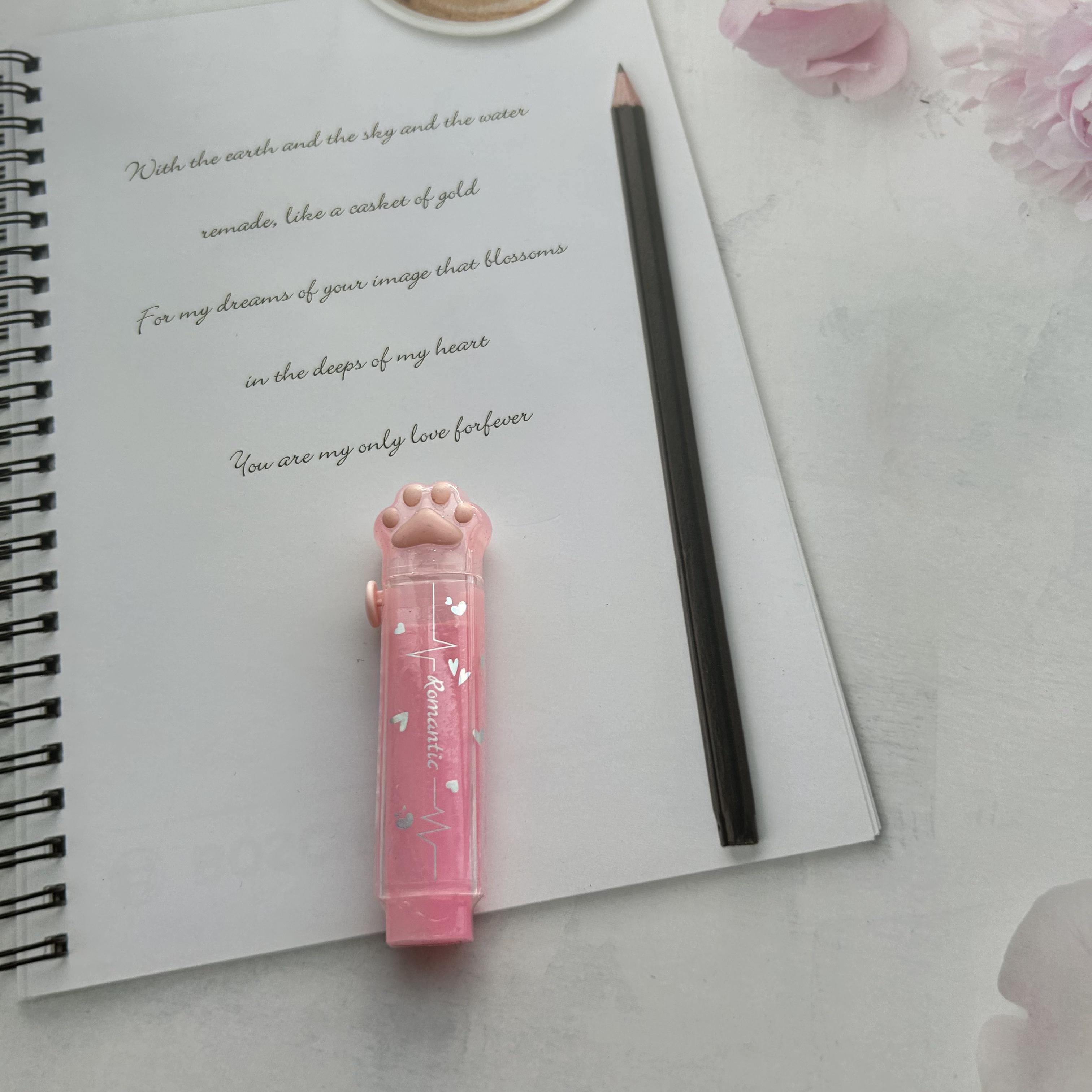 

1pcs Jelly Color Paw Eraser Super Cute Correction Push Type Rubber for Pencil Cleaning School Student Gift