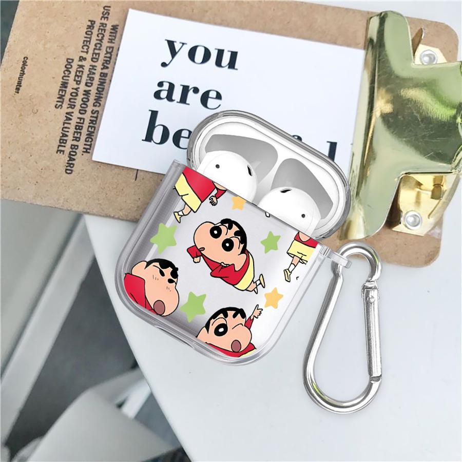 Crayon ShinChan Cute Clear Earphone Cases Cover Case For Airpods 3 4 Pro 1 Pro2 2 Pro3