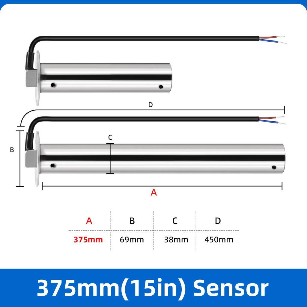 100-550mm Sewage Level Gauge Sensor 0-190ohm Fuel Level Sensor Water Meter Sewage Liquid Sensor Tank Level Gauge for Sewage Liqu