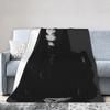 Lady Singer Rock Album Gagas Knitted Blanket Y2K Tour Flannel Throw Blanket Bedroom Sofa Decoration Soft Warm Bedspread Portable
