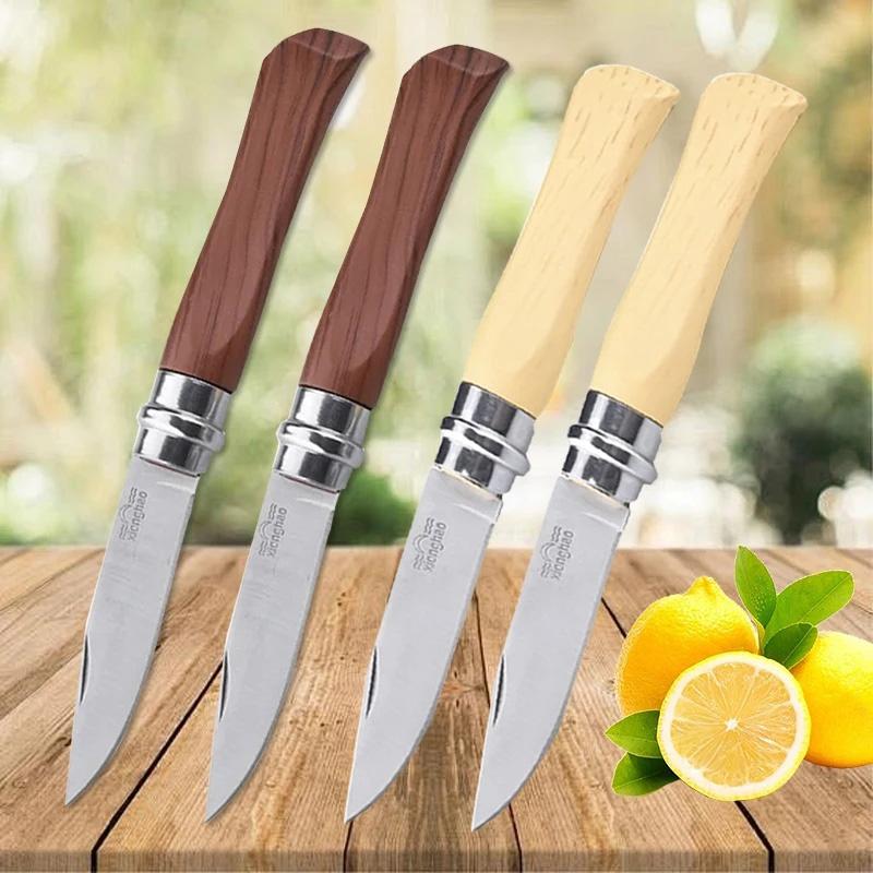 WXCOO Kitchen Slicing Knife Portable Folding Pocket Knives Utility Meat Cleaver Ultra Kitchen Accessories Fruit Cutting Tool