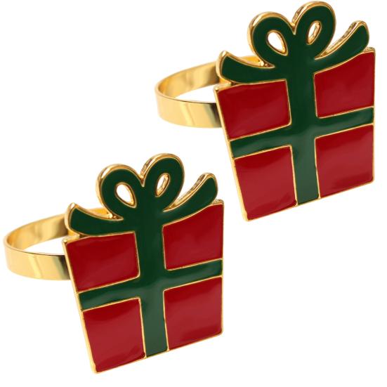 

2шт пуговицы для салфеток декоративные комнаты многоразовые рождественские держатели кольцо для салфеток обеденный декор F