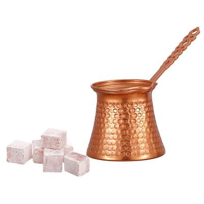 Metal Handle Turkish Copper Coffee Pot Antique Copper Looking Milk Warmer Container Chocolate